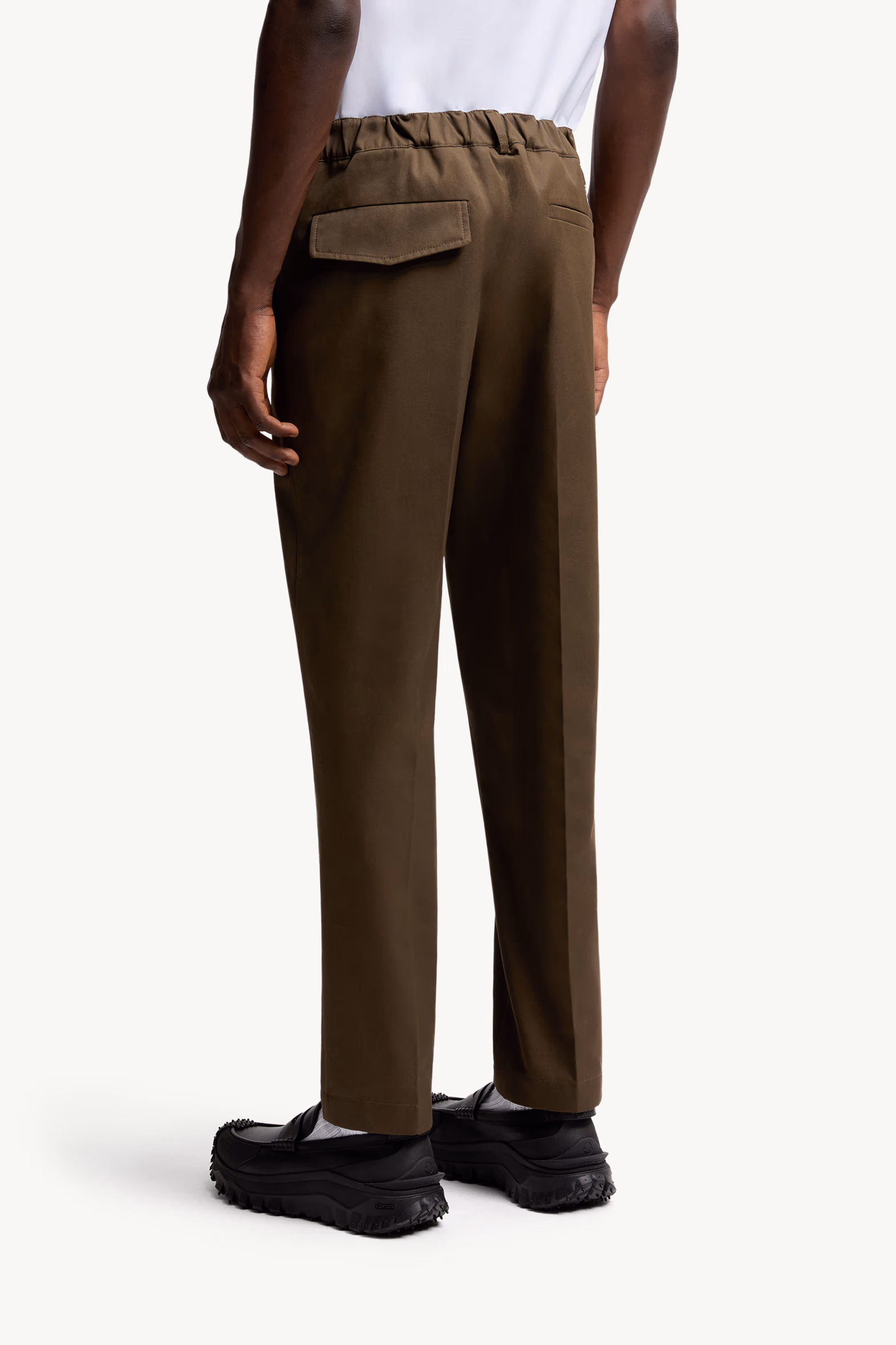 Tailored Gabardine Pants Men Olive Green Moncler 5